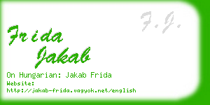 frida jakab business card